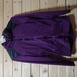 Oakley Purple Training Work Out Stretch Jacket W/ Pockets Size XS